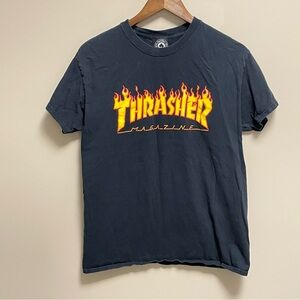 Thrasher Black Flame Logo T-Shirt Men’s Medium
